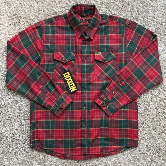 Dixxon Flannel Shirt Men’s Size L Red Green Plaid Button Up The MCCALLISTER 2